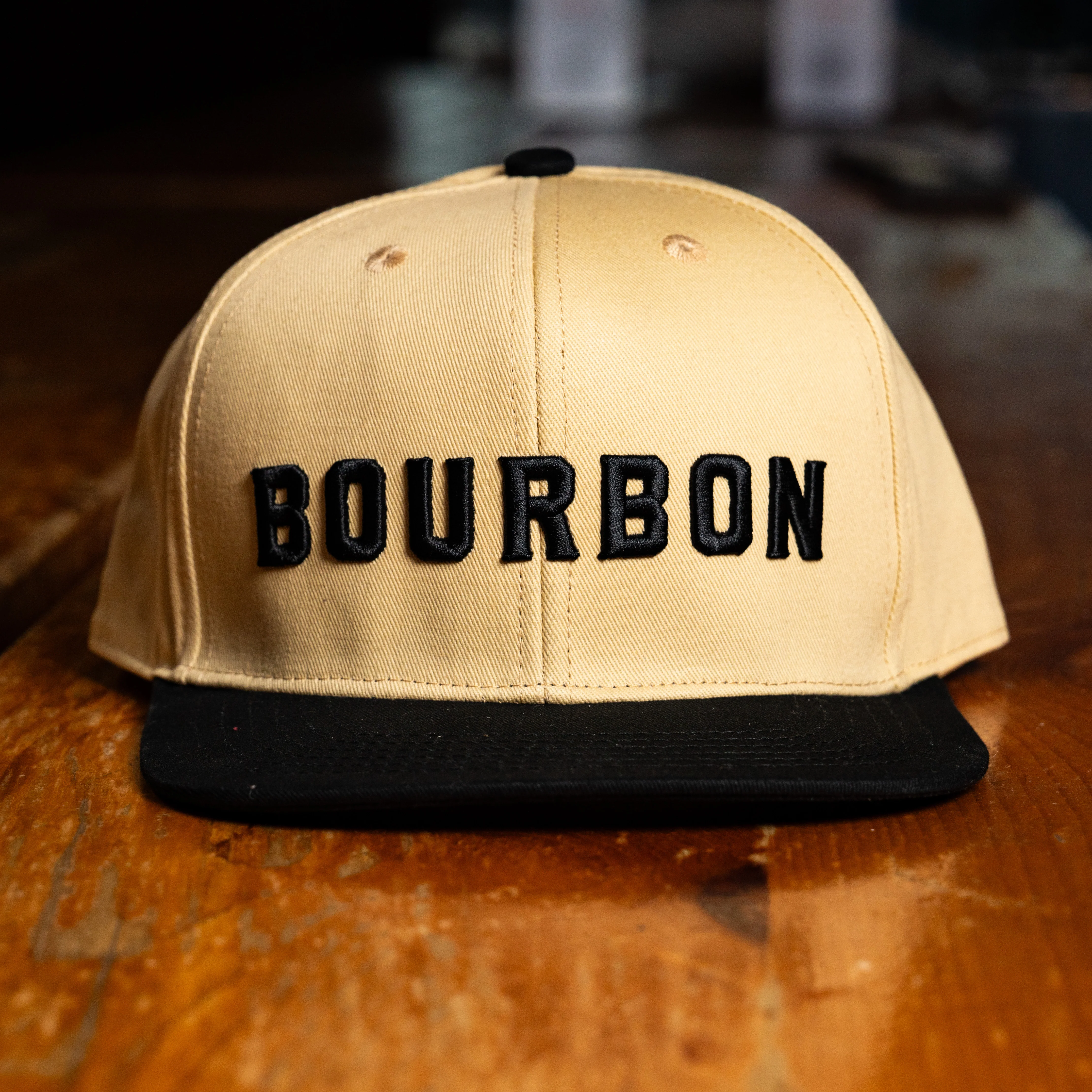 Dragon's Milk Bourbon Tan & Black Flat Bill Hat - Image 2
